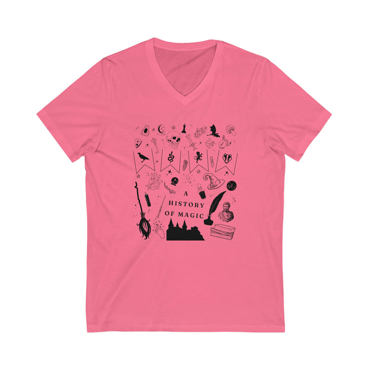 History of Magic Unisex Jersey Short Sleeve V-Neck Tee - Fandom-Made