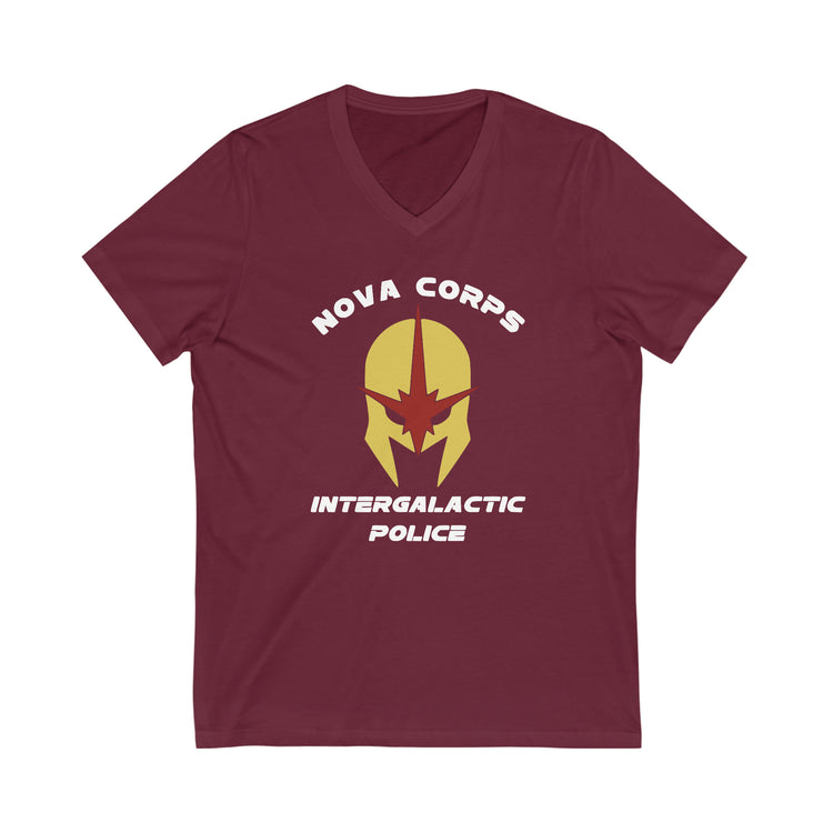 Nova Corps Short Sleeve V-Neck Tee - Fandom-Made