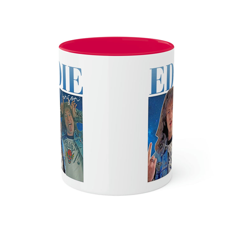 Eddie Munson Collage Mug, 11oz - Fandom-Made