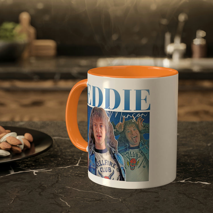 Eddie Munson Collage Mug, 11oz - Fandom-Made