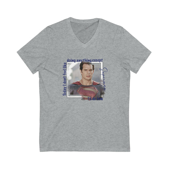 Superman, Henry Cavill Short Sleeve V-Neck Tee - Fandom-Made