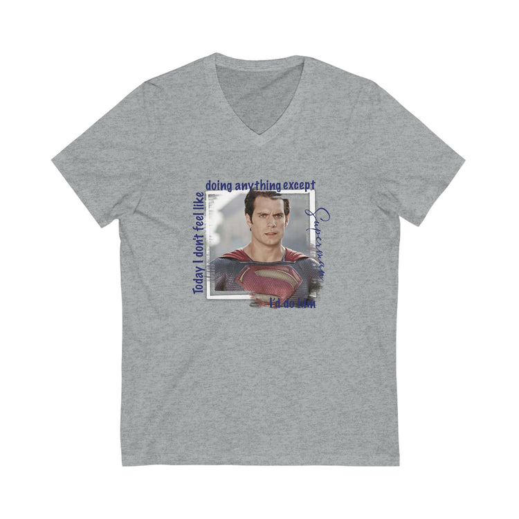 Superman, Henry Cavill Short Sleeve V-Neck Tee - Fandom-Made