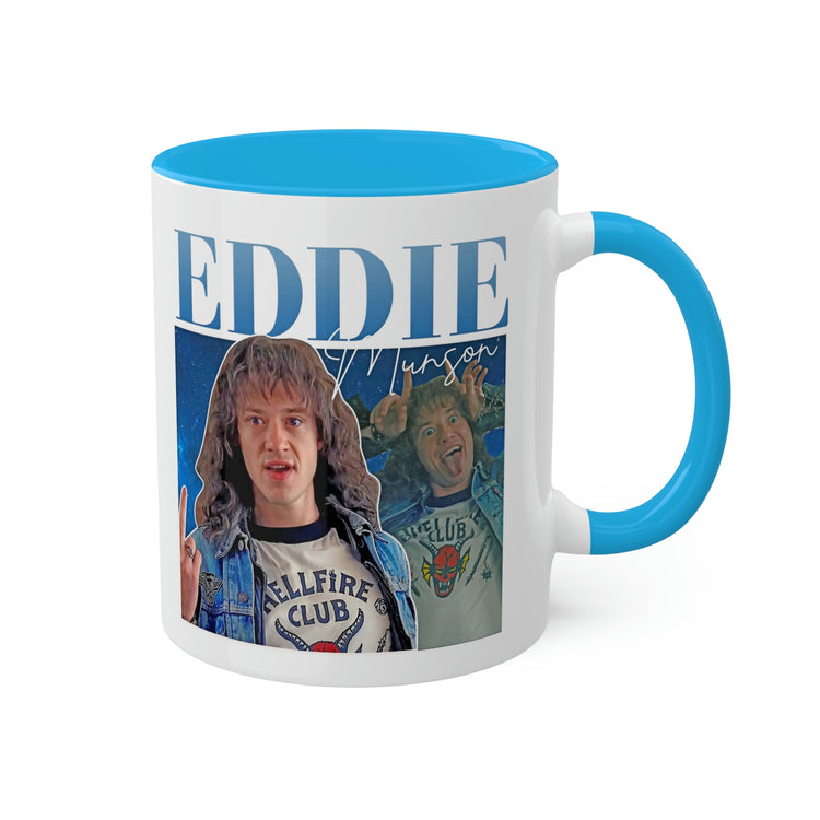 Eddie Munson Collage Mug, 11oz - Fandom-Made