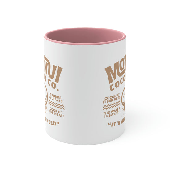 Motunui Coconut Co. Colorful Accent Mugs, 11oz - Fandom-Made