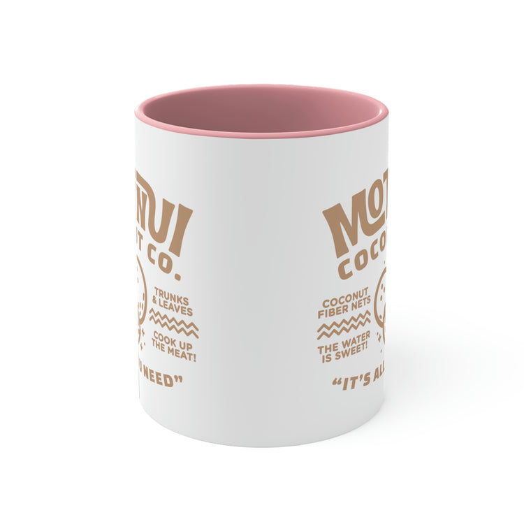 Motunui Coconut Co. Colorful Accent Mugs, 11oz - Fandom-Made