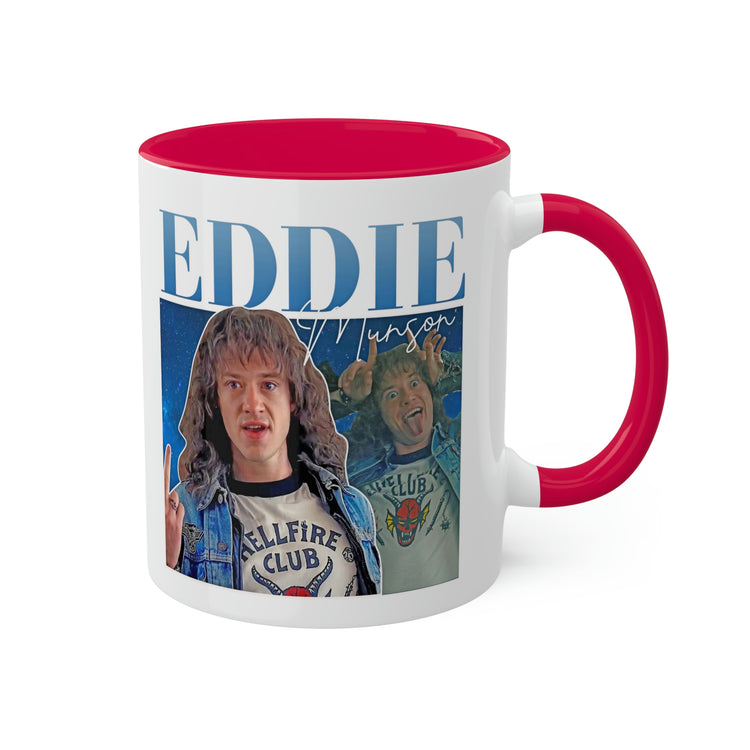 Eddie Munson Collage Mug, 11oz - Fandom-Made