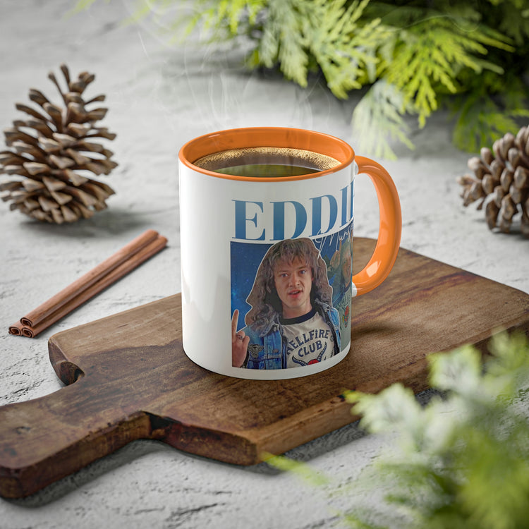 Eddie Munson Collage Mug, 11oz - Fandom-Made