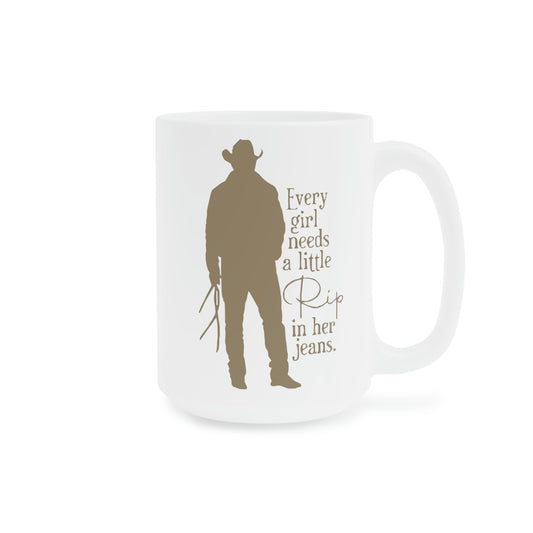 Every Girl Needs a Rip In Her Jeans Mug - Fandom-Made