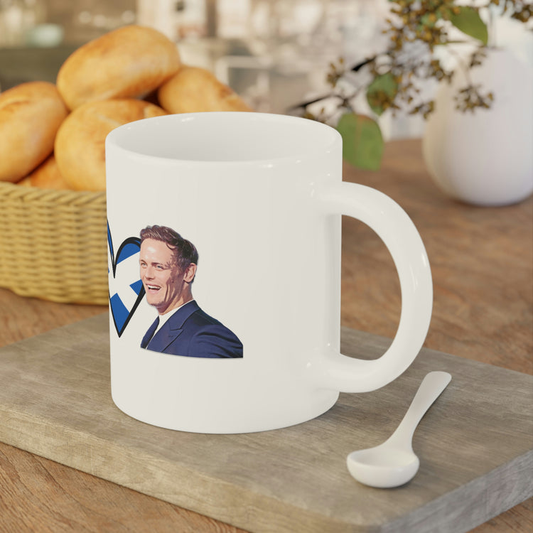 Peace, Love, Sam Heughan Mugs - Fandom-Made
