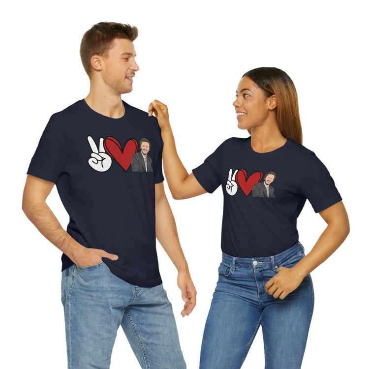 Peace, Love, Joseph Quinn Tee - Fandom-Made