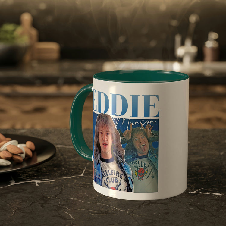 Eddie Munson Collage Mug, 11oz - Fandom-Made