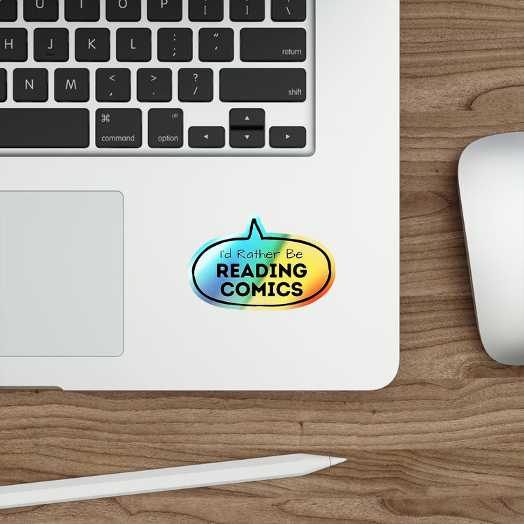 Reading Comics Holographic Stickers - Fandom-Made
