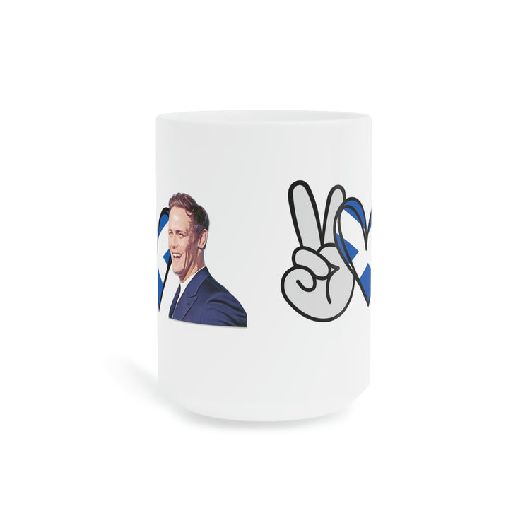 Peace, Love, Sam Heughan Mugs - Fandom-Made