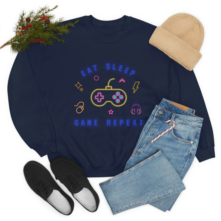Eat, Sleep, Game Crewneck Sweatshirt - Fandom-Made