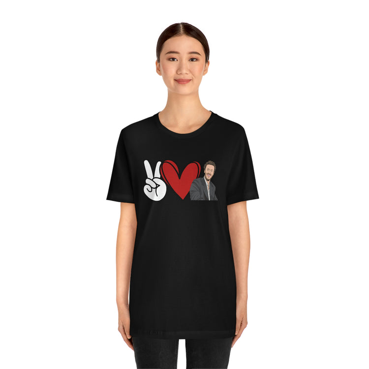 Peace, Love, Joseph Quinn Tee - Fandom-Made