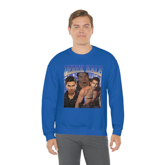 Derek Hale Crewneck Sweatshirt (shirtless collage) - Fandom-Made