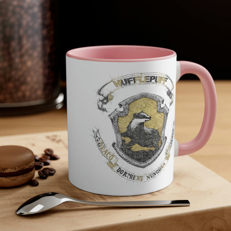 Hufflepuff Drawing Accent Coffee Mug - Fandom-Made