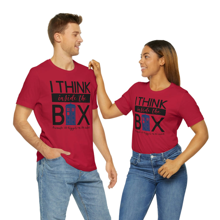 Doctor Who Unisex Jersey Short Sleeve Tee - I think Inside The Box - Fandom-Made