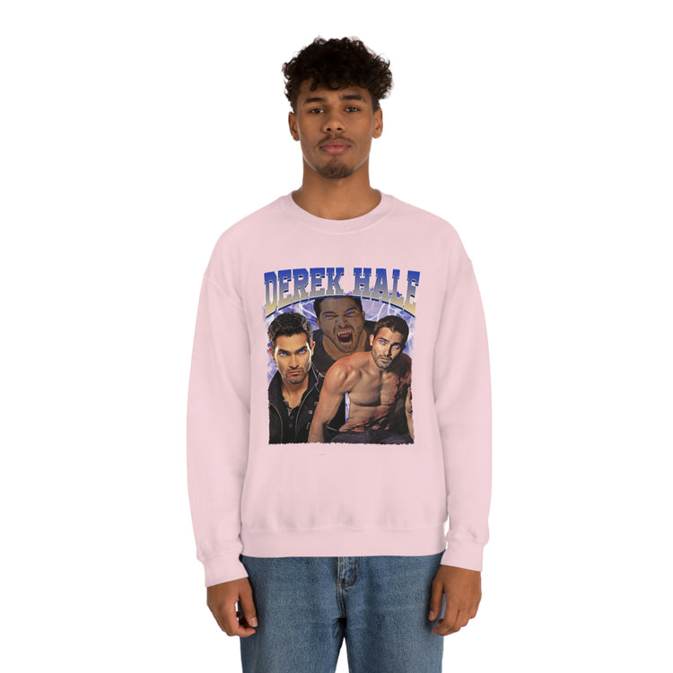 Derek Hale Crewneck Sweatshirt (shirtless collage) - Fandom-Made