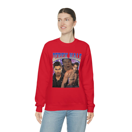 Derek Hale Crewneck Sweatshirt (shirtless collage) - Fandom-Made
