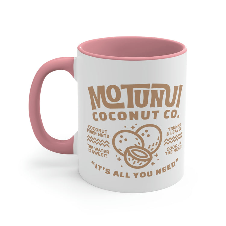 Motunui Coconut Co. Colorful Accent Mugs, 11oz - Fandom-Made