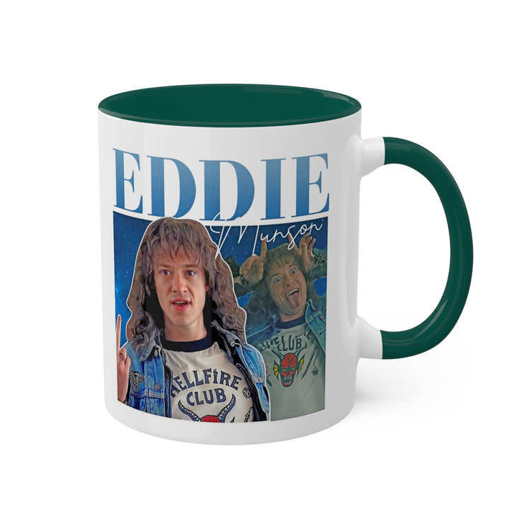Eddie Munson Collage Mug, 11oz - Fandom-Made