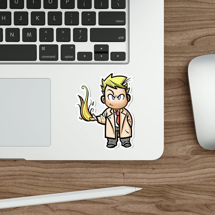 John Constantine (flames) Die-Cut Sticker - Fandom-Made