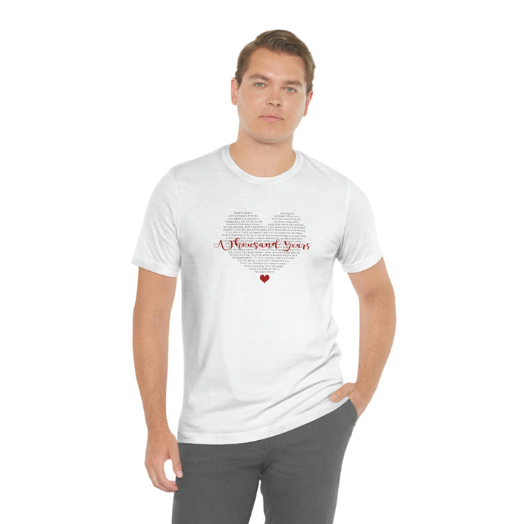 A Thousand Years Lyrics Short Sleeve Tee - Fandom-Made