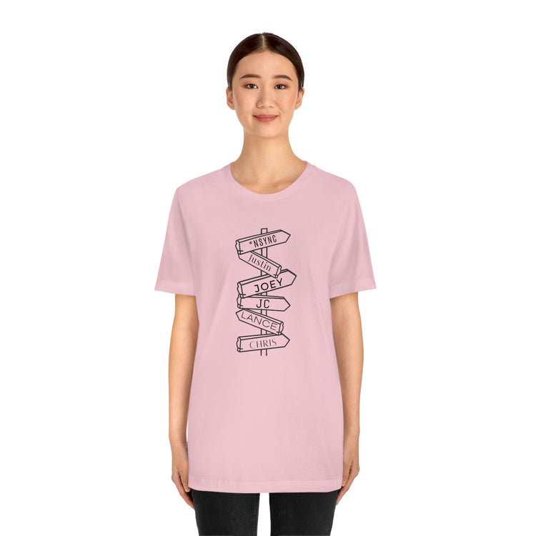 *NSync (names) Short Sleeve Tee - Fandom-Made