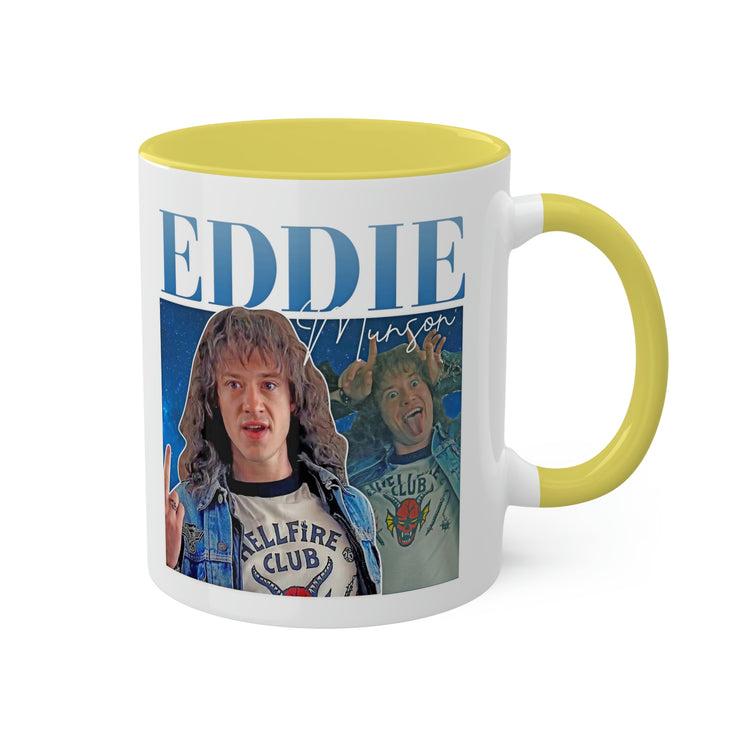 Eddie Munson Collage Mug, 11oz - Fandom-Made