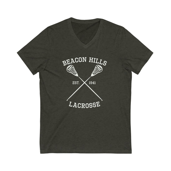 Beacon Hills Lacrosse Short Sleeve V-Neck Tee - Fandom-Made