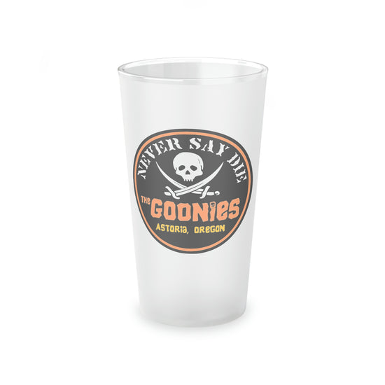 Never Say Die Frosted Pint Glass - Fandom-Made