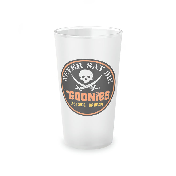 Never Say Die Frosted Pint Glass - Fandom-Made