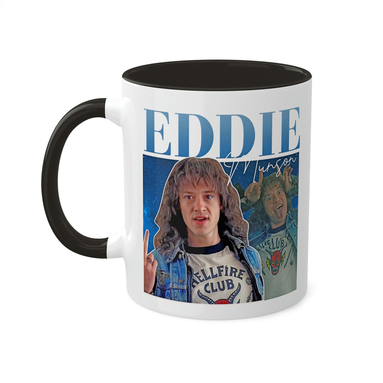 Eddie Munson Collage Mug, 11oz - Fandom-Made