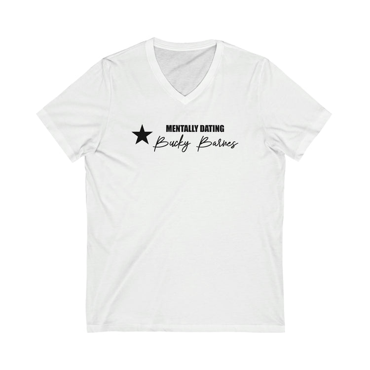 Mentally Dating Bucky Barnes V-Neck Tee - Fandom-Made