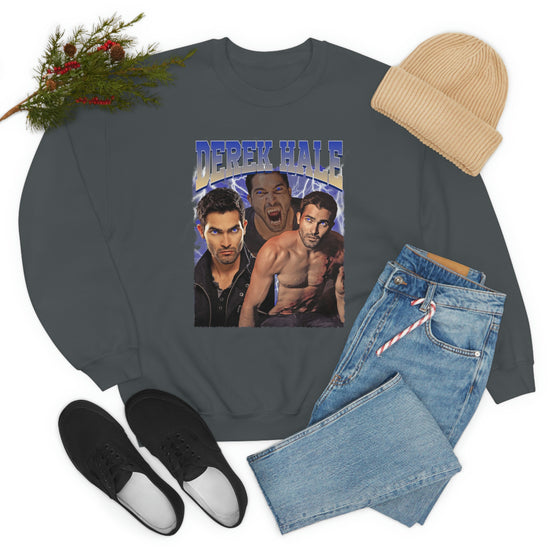 Derek Hale Crewneck Sweatshirt (shirtless collage) - Fandom-Made