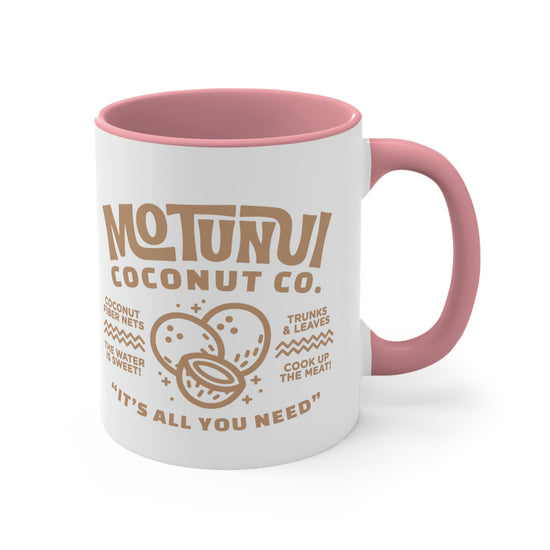 Motunui Coconut Co. Colorful Accent Mugs, 11oz - Fandom-Made