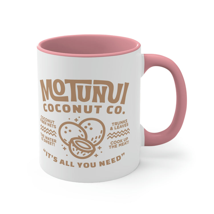 Motunui Coconut Co. Colorful Accent Mugs, 11oz - Fandom-Made