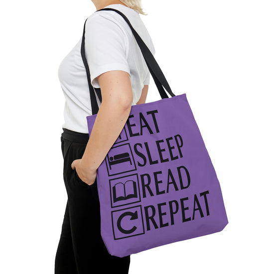 Eat, Sleep, Read, Repeat Tote Bag - Fandom-Made