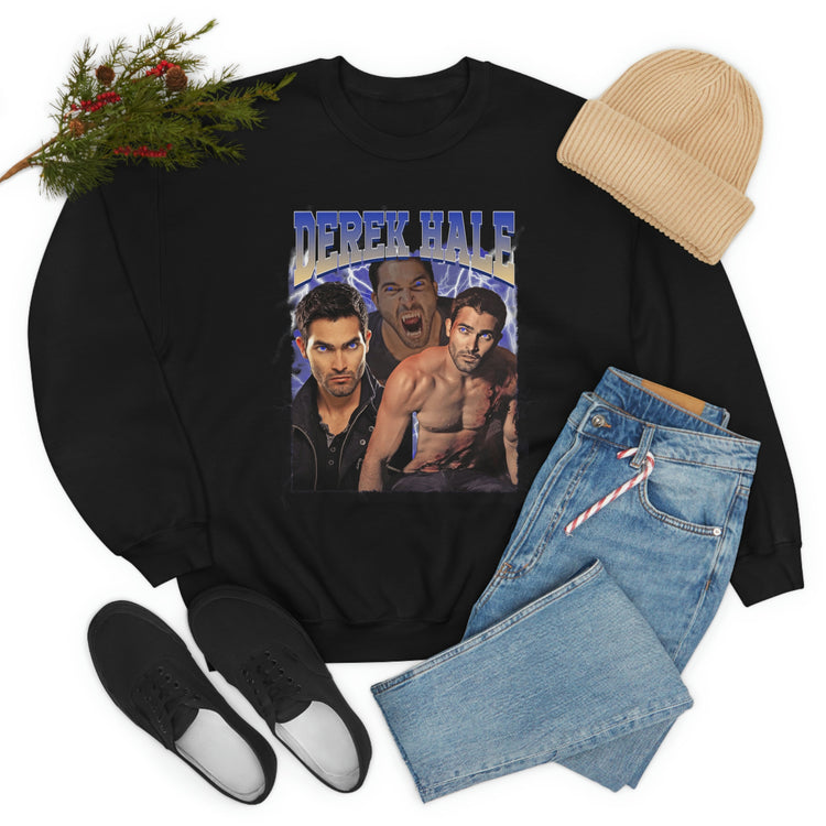 Derek Hale Crewneck Sweatshirt (shirtless collage) - Fandom-Made