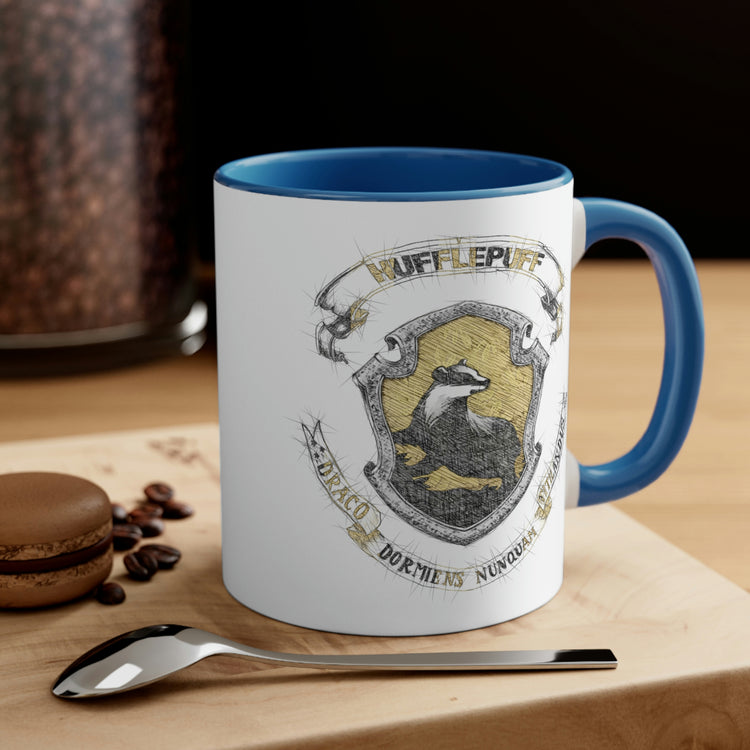 Hufflepuff Drawing Accent Coffee Mug - Fandom-Made