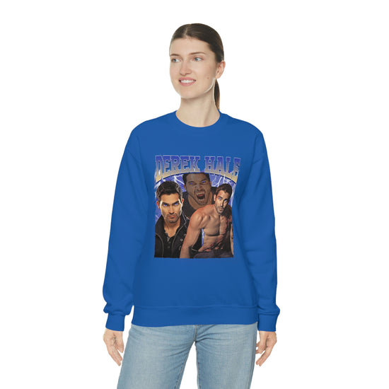 Derek Hale Crewneck Sweatshirt (shirtless collage) - Fandom-Made