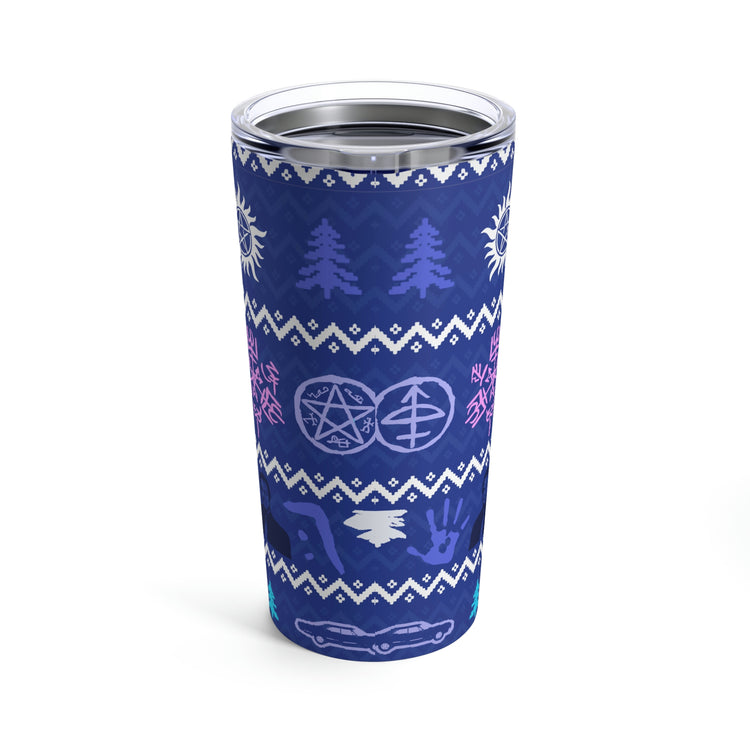 Supernatural Ugly Sweater Tumbler 20oz - Fandom-Made