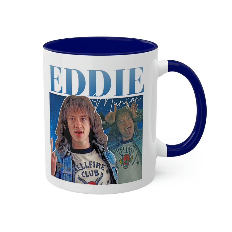 Eddie Munson Collage Mug, 11oz - Fandom-Made