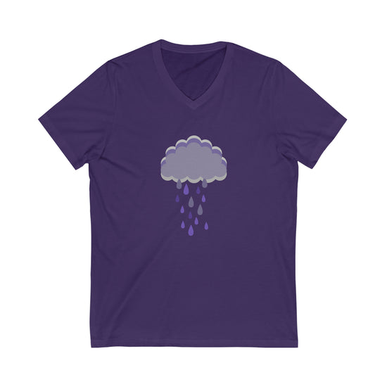 Purple Rain Short Sleeve V-Neck Tee - Fandom-Made