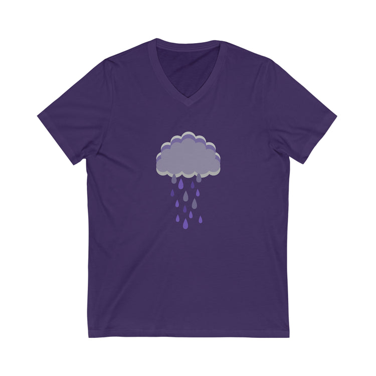 Purple Rain Short Sleeve V-Neck Tee - Fandom-Made