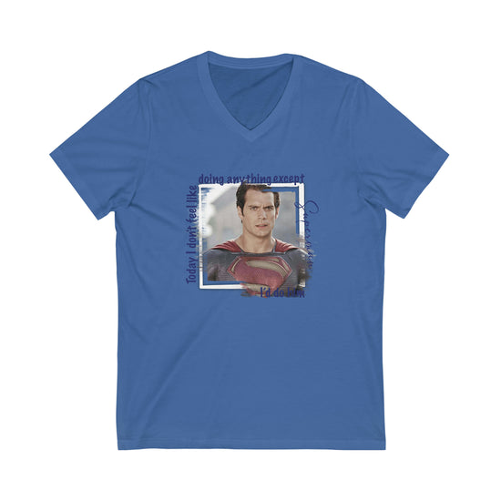 Superman, Henry Cavill Short Sleeve V-Neck Tee - Fandom-Made