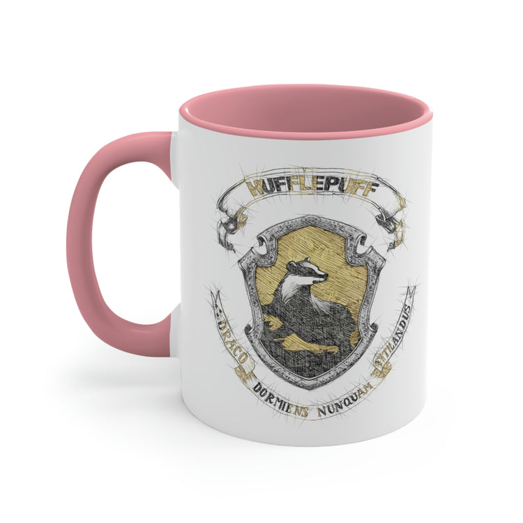 Hufflepuff Drawing Accent Coffee Mug - Fandom-Made