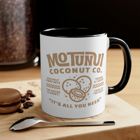 Motunui Coconut Co. Colorful Accent Mugs, 11oz - Fandom-Made