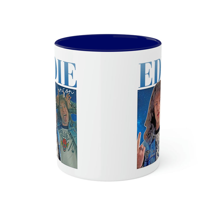 Eddie Munson Collage Mug, 11oz - Fandom-Made